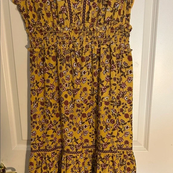 Max Studio Yellow Floral Midi Dress - Picture 5 of 7